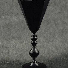 Octagonal black goblet